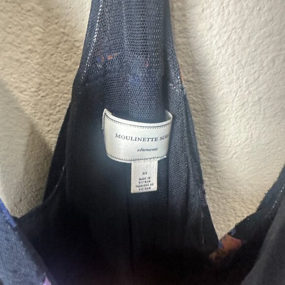 ANTHROPOLOGIE Moulinette Soeurs Black Floral Romper Jumpsuit Size XS - Picture 8 of 14